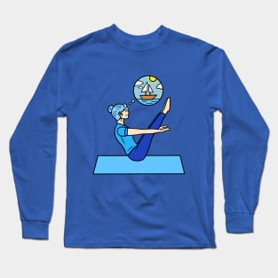 Yoga boat pose Long Sleeve T-Shirt